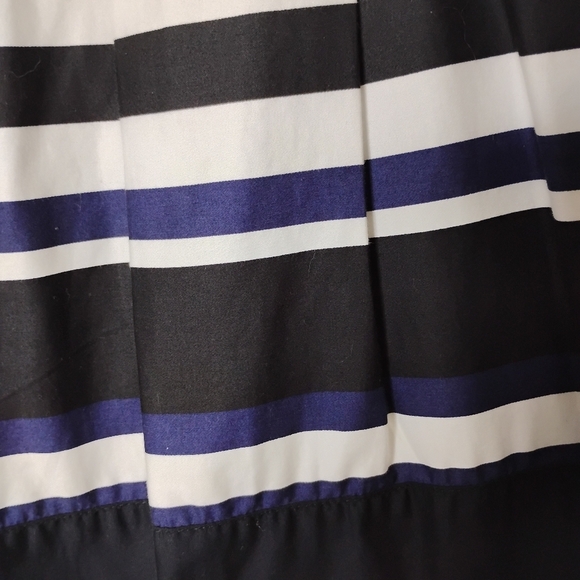 Ann Taylor A-Line Skirt 2 Collegiate Preppy Striped Cotton Old Money Aesthetic - Picture 6 of 10